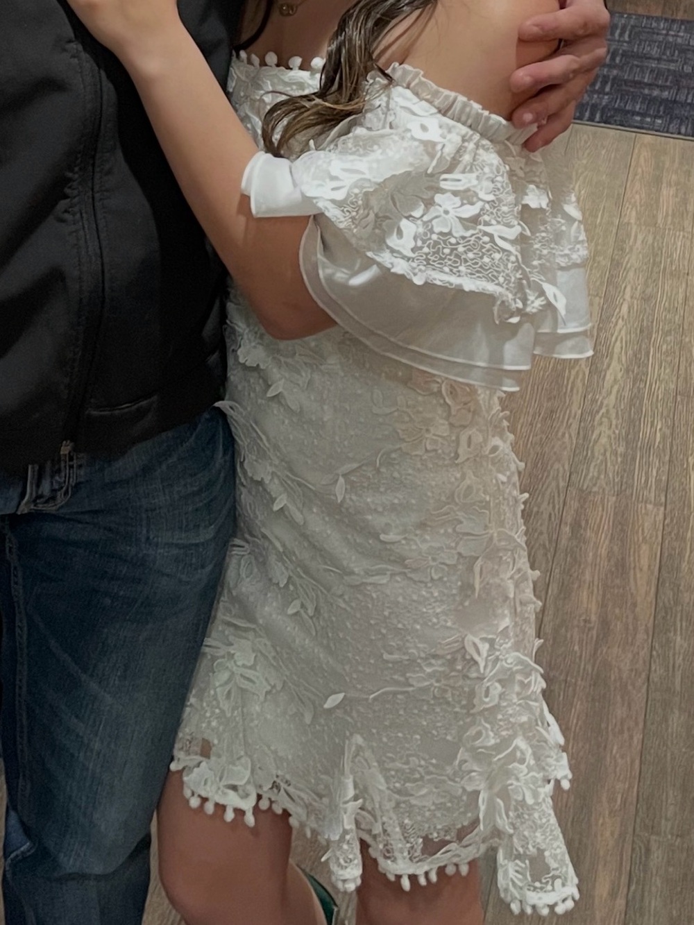 White Lace Off-Shoulder Women’s Dress